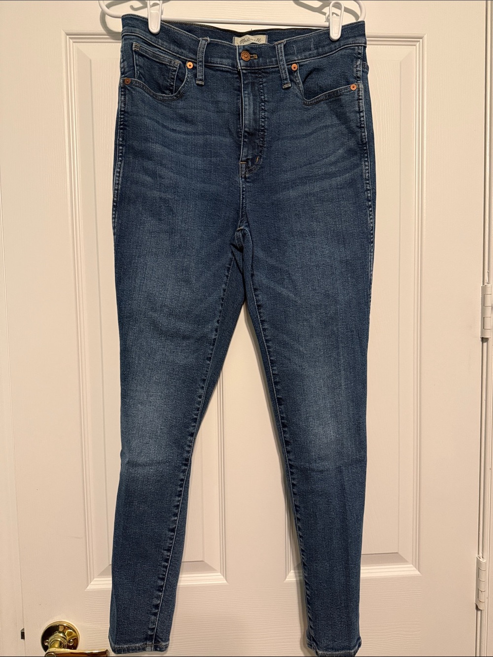 Madewell Women's Skinny Jeans in Dark Blue Denim